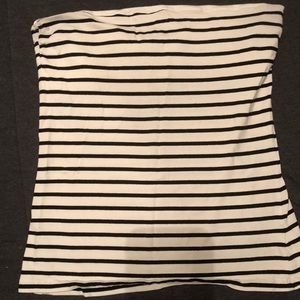Black & White striped tube top. Size L